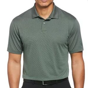 PGA TOUR Men's Textured Short-Sleeve Performance Polo Shirt